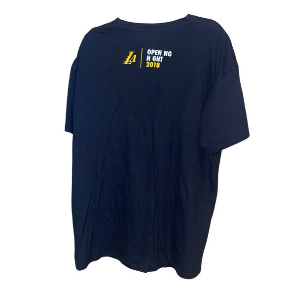 Los Angeles Lakers 2018 Opening Night Mens Cotton Printed T-Shirt Size XL Black - Picture 7 of 7